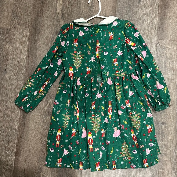 Bonnie Jean Green Dress with White Accents - Picture 2 of 3